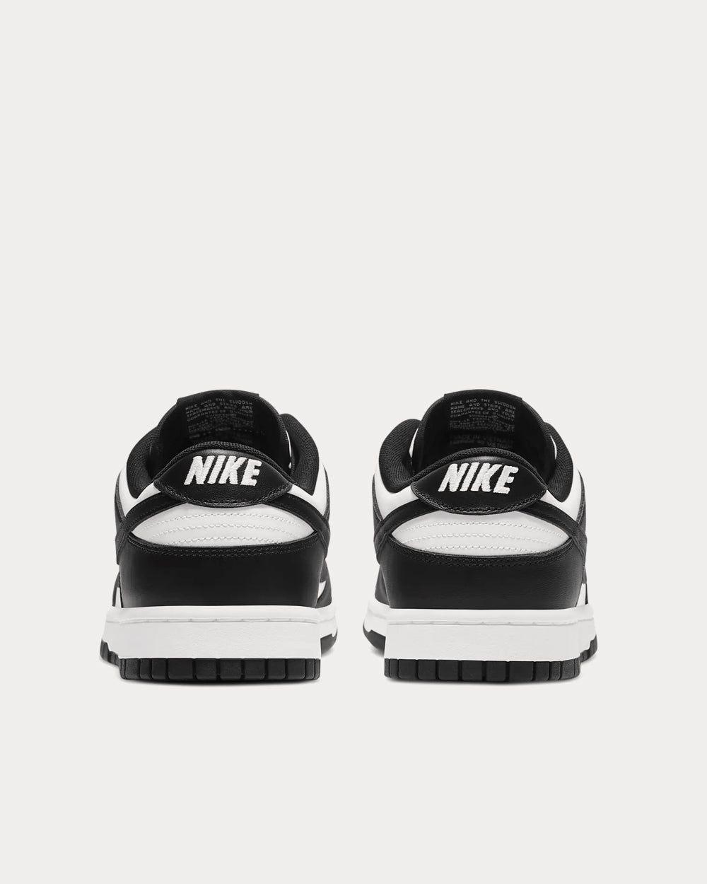 Nike Dunk Low Retro White / White / Black Low Top Sneakers - 4