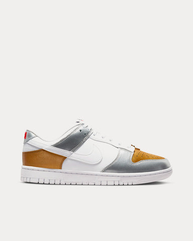 Nike Dunk Low SE Gold / Silver / University Red / White Low Top Sneakers