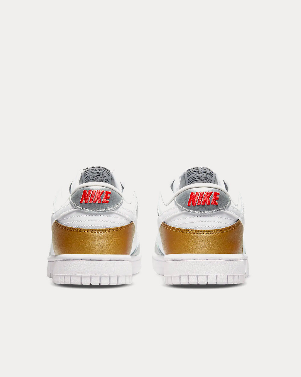 Nike Dunk Low SE Gold / Silver / University Red / White Low Top Sneakers - 4