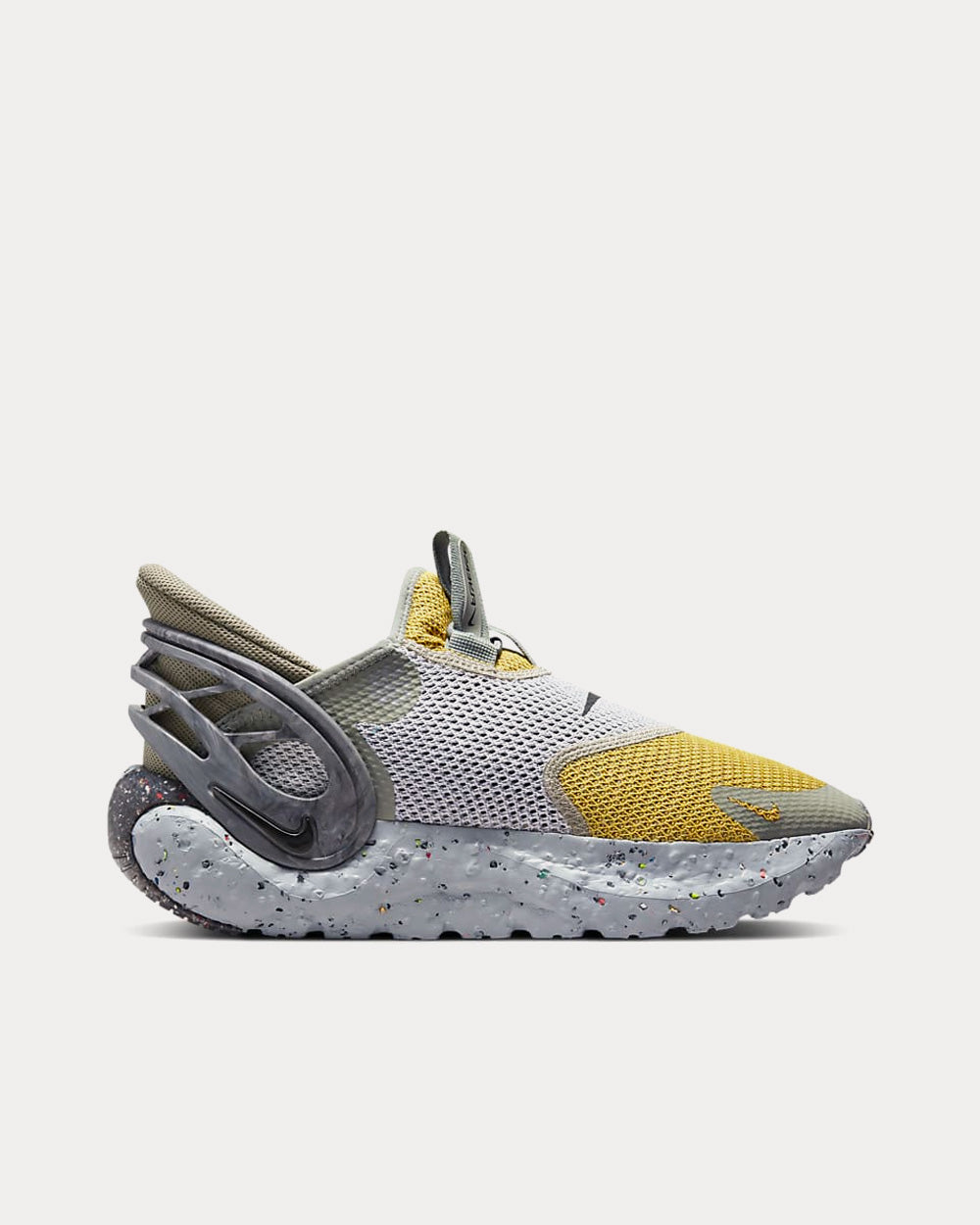 Nike Glide FlyEase Mineral Yellow / Neutral Grey / Particle Grey / Black Slip On Sneakers - 1