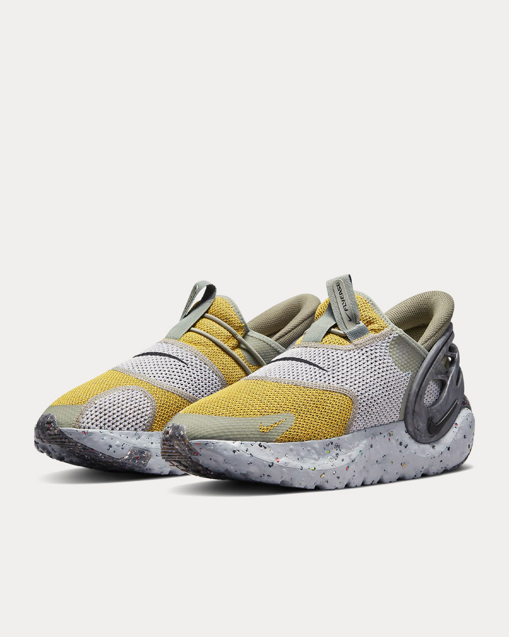 Nike Glide FlyEase Mineral Yellow / Neutral Grey / Particle Grey / Black Slip On Sneakers - 3