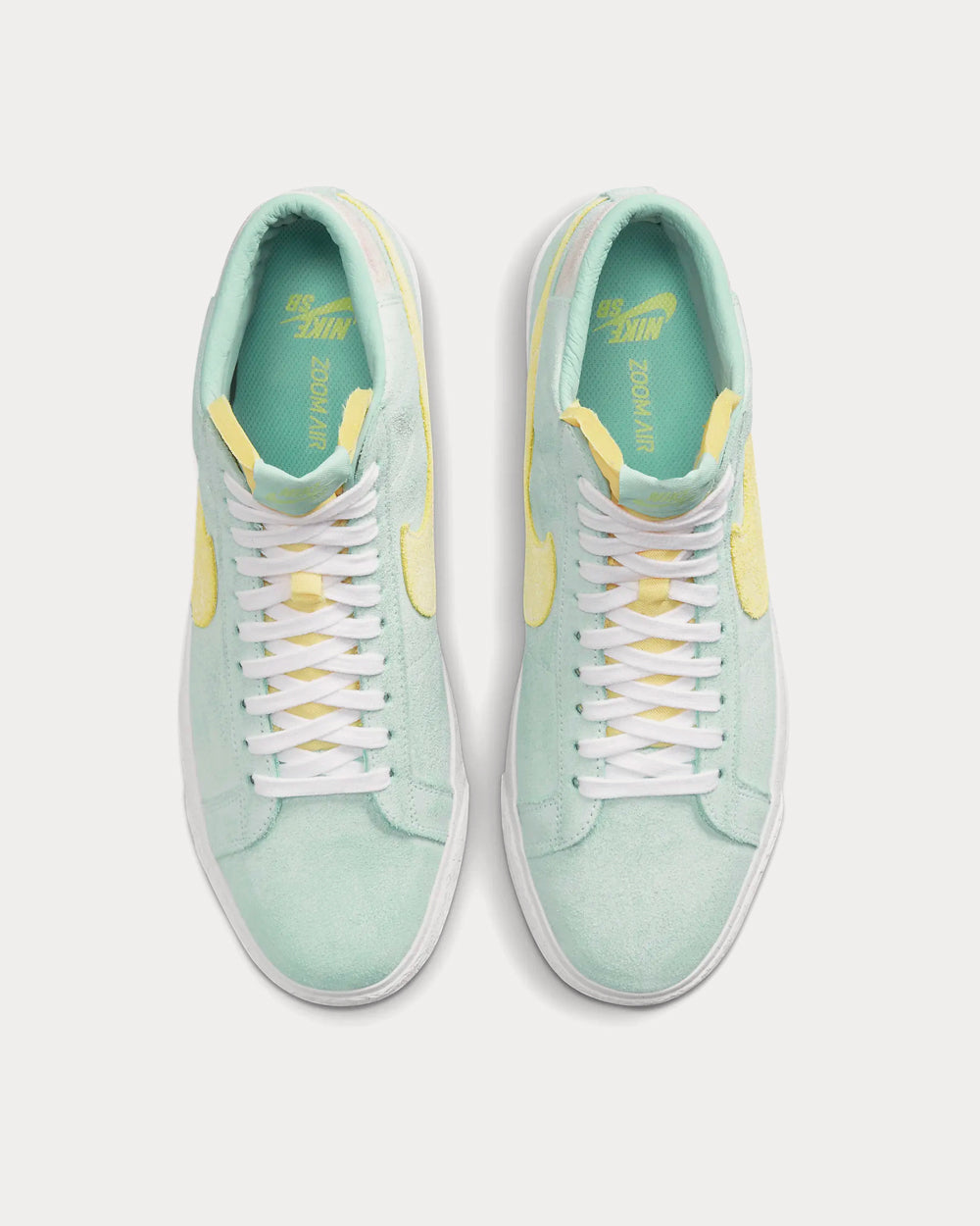 Nike SB Zoom Blazer Mid Premium Light Dew/Green Glow/Arctic Punch/Light Citron High Top Sneakers - 3