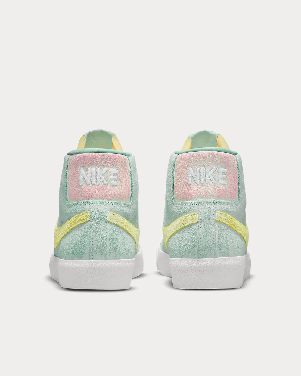 Nike SB Zoom Blazer Mid Premium Light Dew/Green Glow/Arctic Punch/Light Citron High Top Sneakers - 4