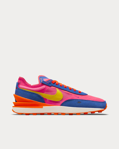 Nike Waffle One Racer Blue / Hyper Pink / Siren Red / Bright Citron Low Top Sneakers