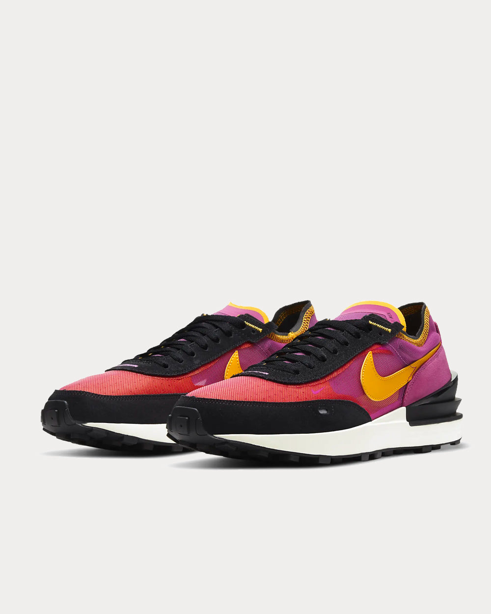 Nike Waffle One Active Fuchsia / Black / Coconut Milk / University Gold Low Top Sneakers - 2