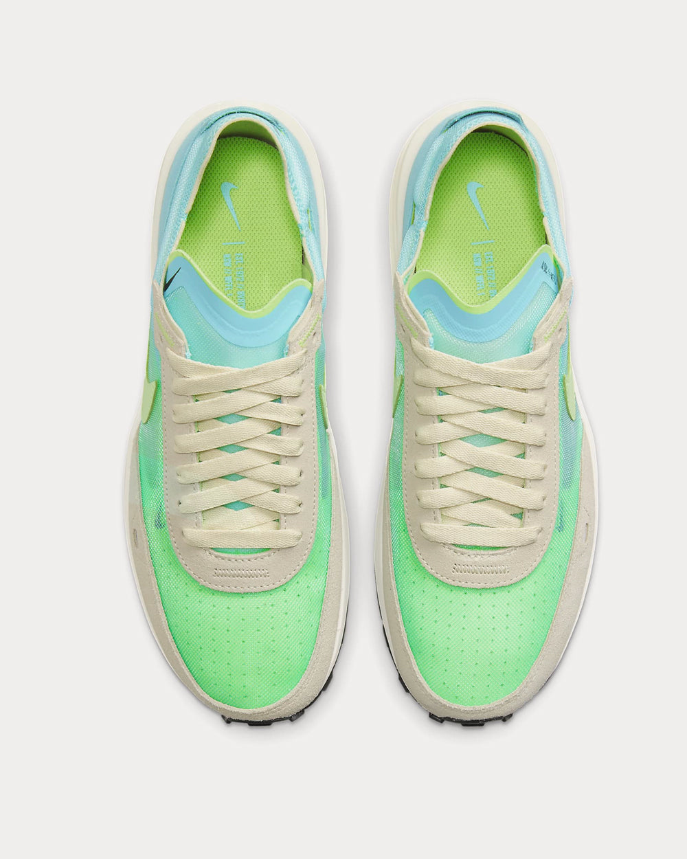 Nike Waffle One Bleached Aqua / Coconut Milk / Sail / Lime Glow Low Top Sneakers - 3