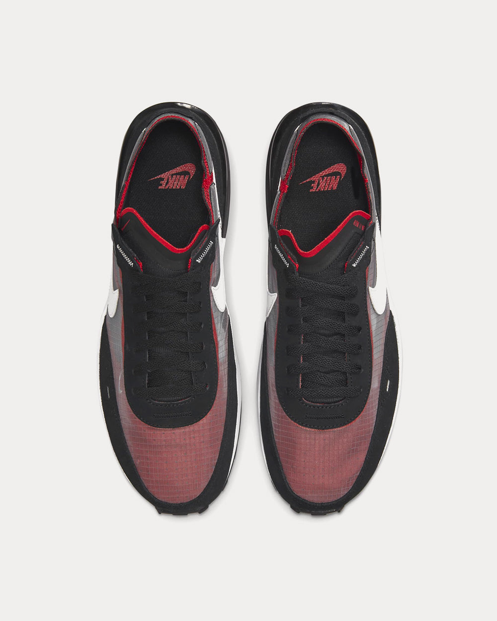 Nike Waffle One SE Black / Sport Red / White Low Top Sneakers - 2