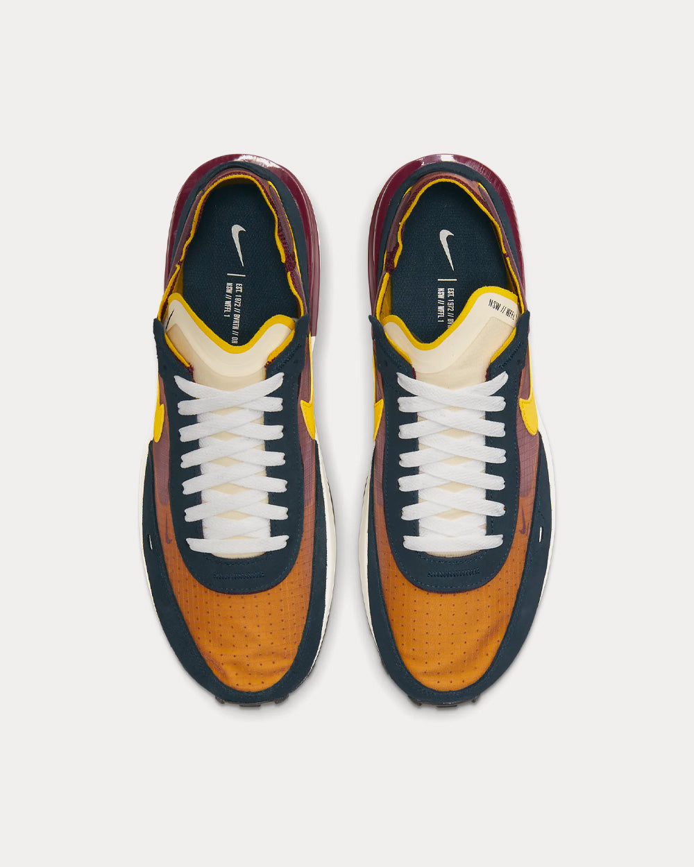 Nike Waffle One Dark Beetroot / Armoury Navy / White / Yellow Strike Low Top Sneakers - 2