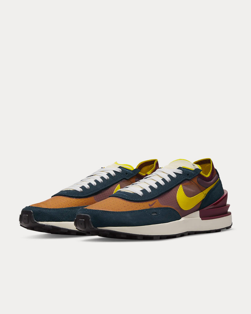 Nike Waffle One Dark Beetroot / Armoury Navy / White / Yellow Strike Low Top Sneakers - 3