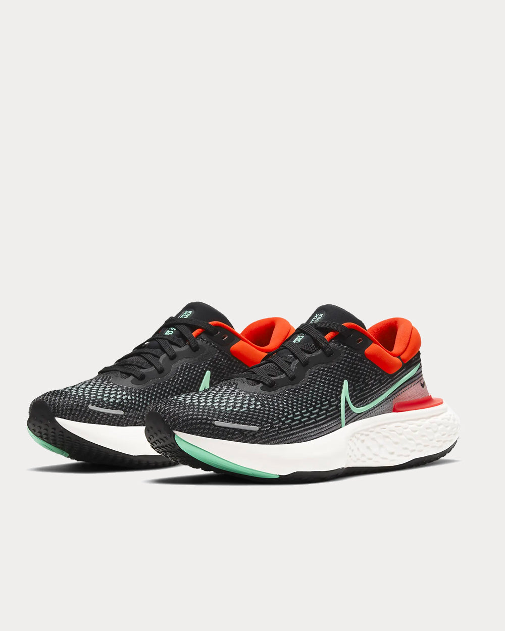 Nike ZoomX Invincible Run Flyknit Black/Chile Red/Green Glow Running Shoes - 2