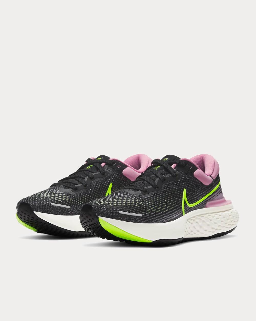 Nike ZoomX Invincible Run Flyknit Black/Elemental Pink/Cyber Running Shoes - 2