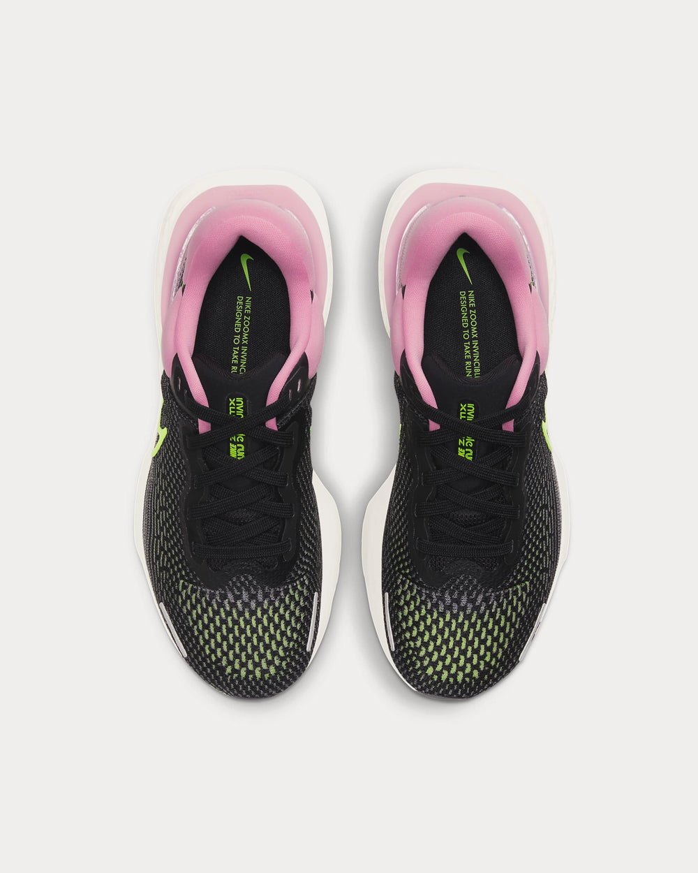 Nike ZoomX Invincible Run Flyknit Black/Elemental Pink/Cyber Running Shoes - 3