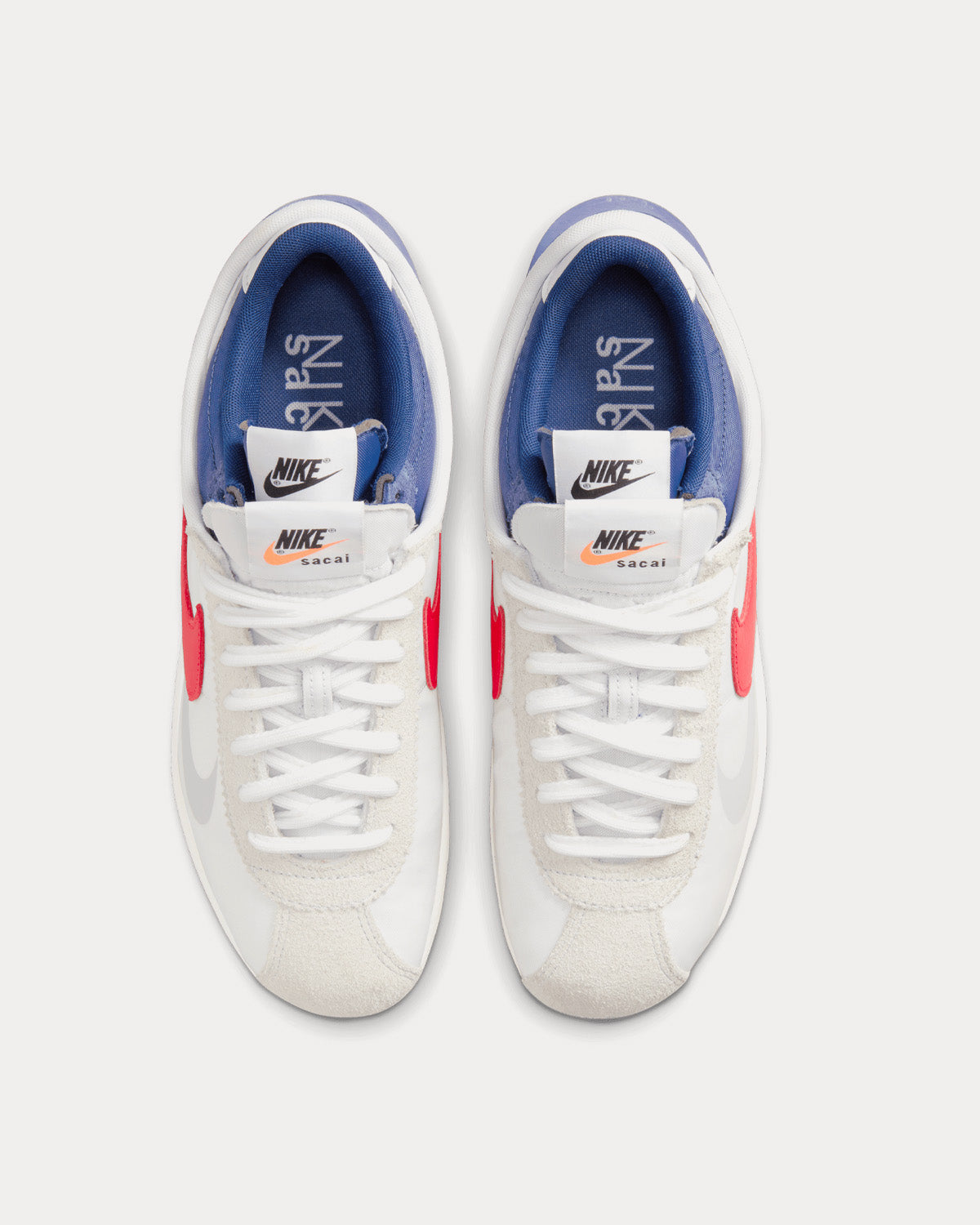 Nike x sacai Zoom Cortez SP White / University Red / Cream Low Top Sneakers  - Sneak in Peace