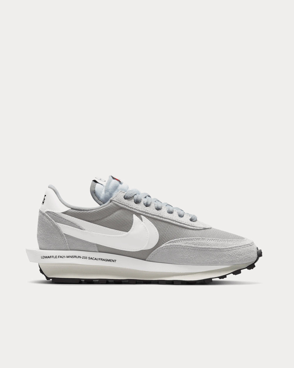 Nike x sacai x Fragment LDWaffle Light Smoke Grey / White Low Top Sneakers - 1