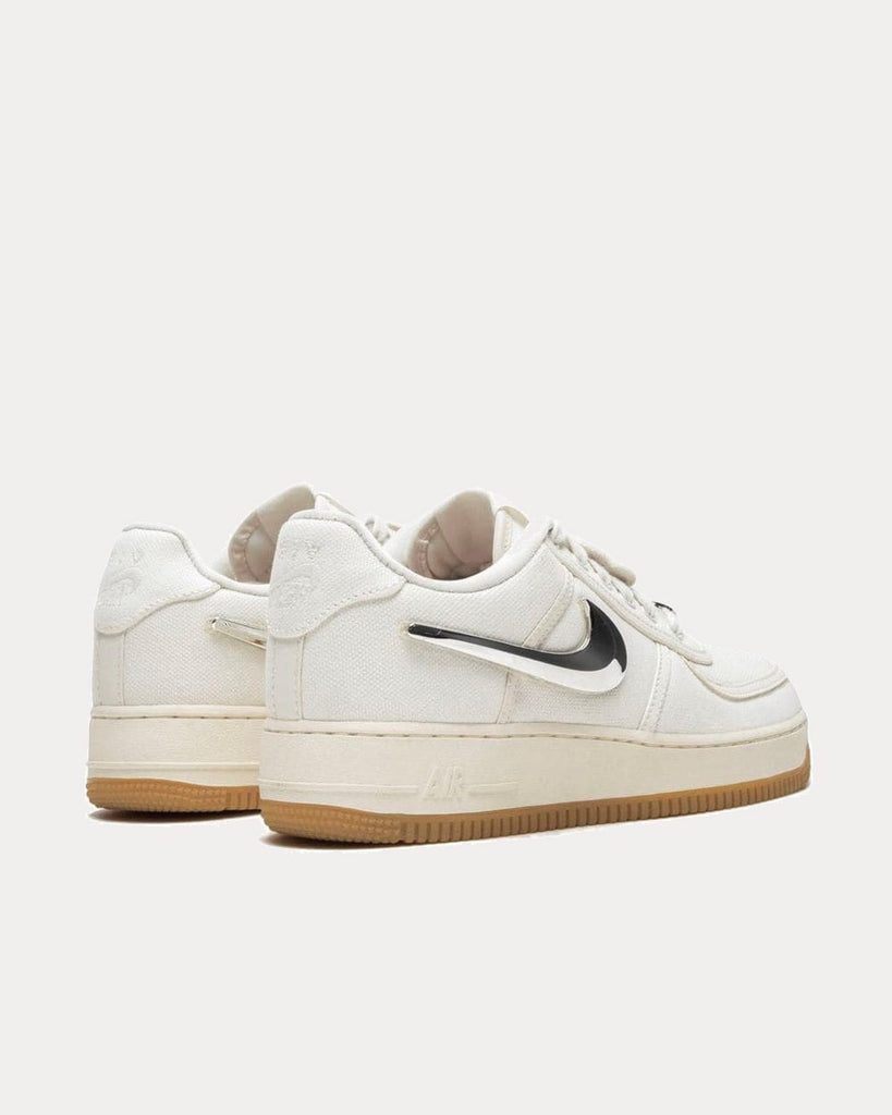 Nike x Travis Scott Air Force 1 White Low Top Sneakers - Sneak in ...