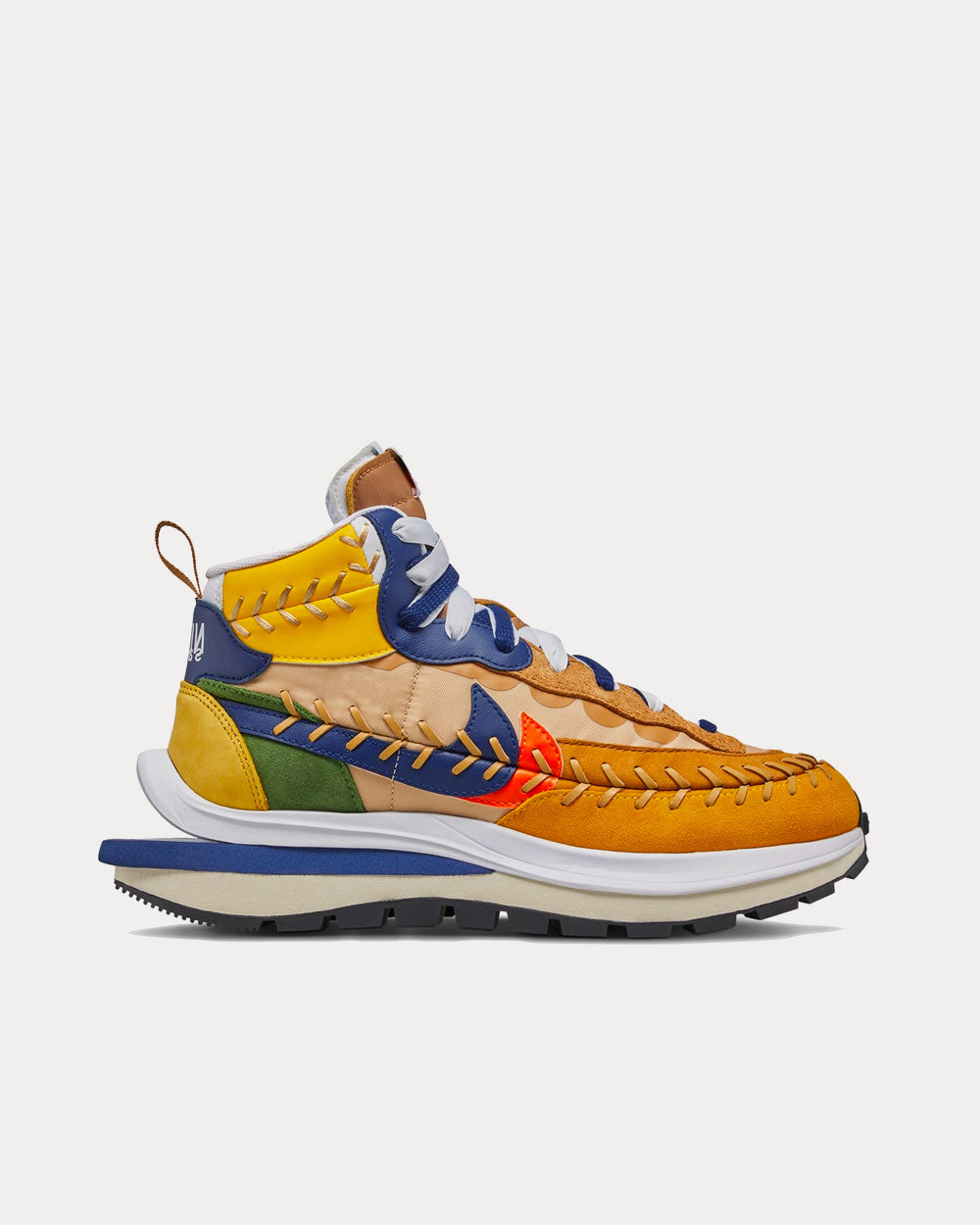 Nike x sacai x Jean Paul Gaultier LDVaporwaffle Mix Sesame / Blue Void / White High Top Sneakers - 1