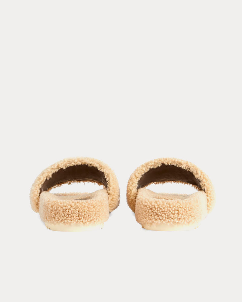 Gucci x The North Face Merino Wool Beige Slides - 4