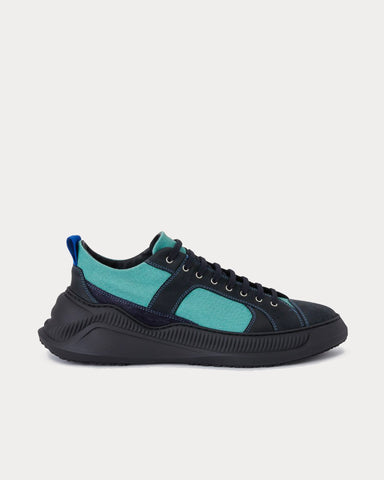 OAMC Free Solo Indigo / Granite Green Low Top Sneakers