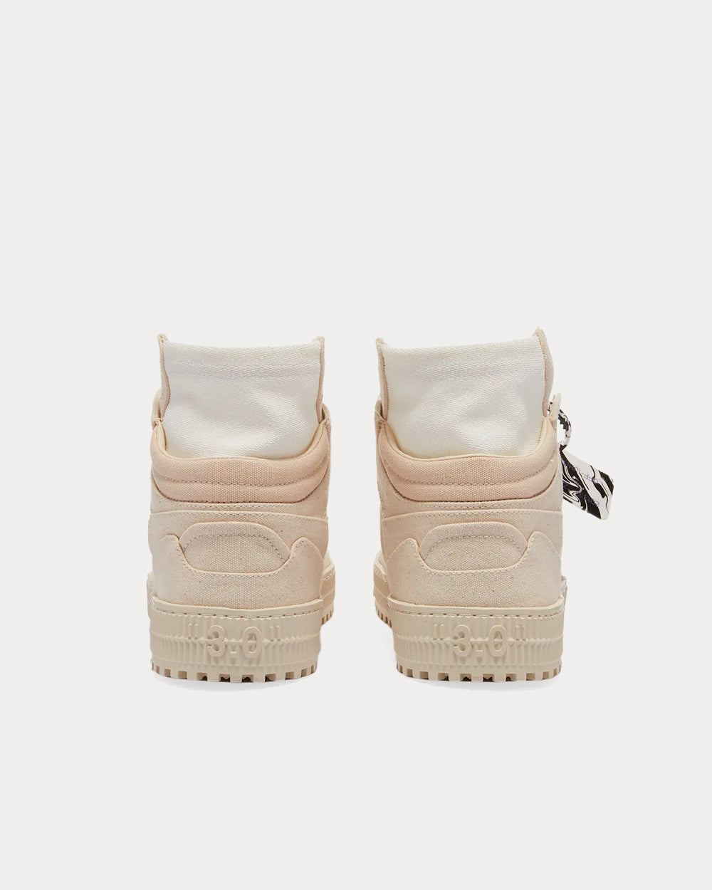 Off-White 3.0 Off Court Canvas Beige High Top Sneakers - 4