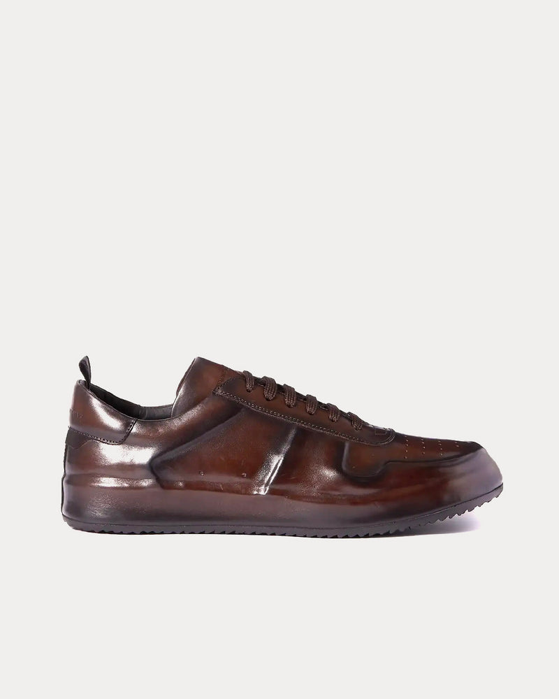 Officine Creative Ace Lux Leather Dark Brown Low Top Sneakers - 1