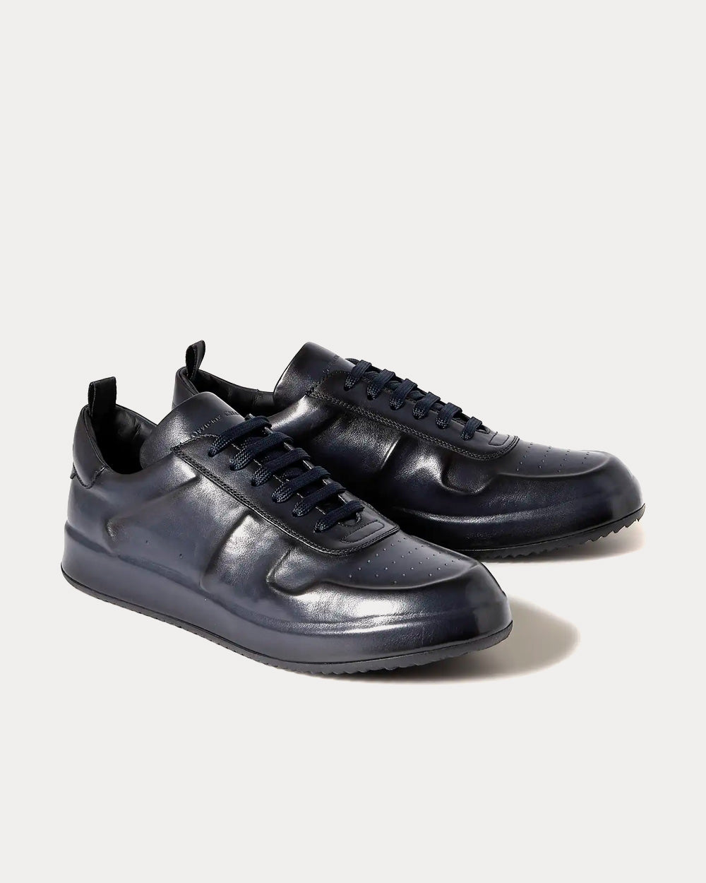 Officine Creative Ace Lux Leather Navy Low Top Sneakers - 2