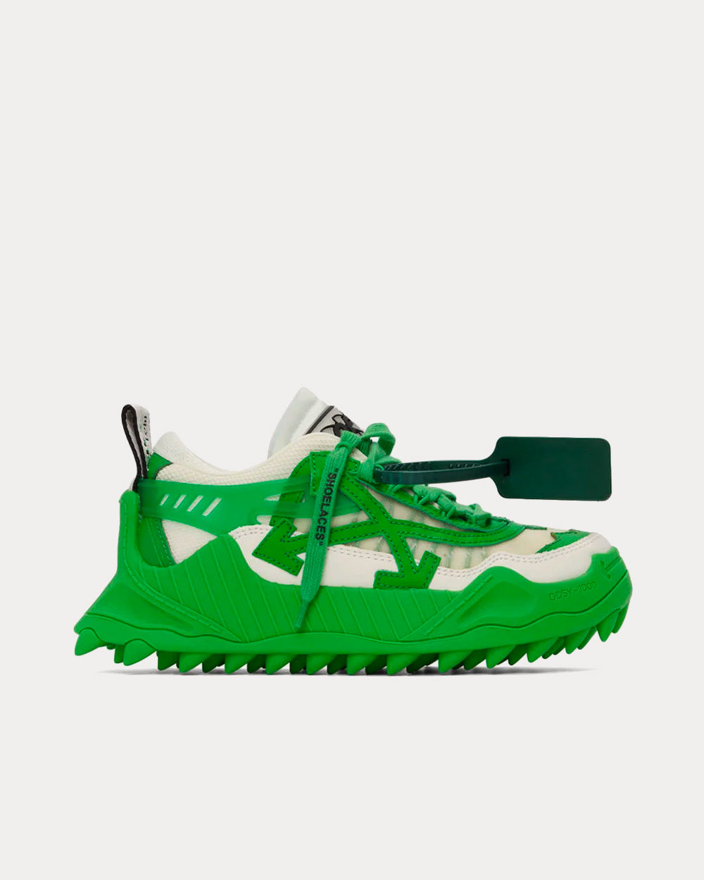 Off-White Odsy 1000 White / Green Low Top Sneakers - 1