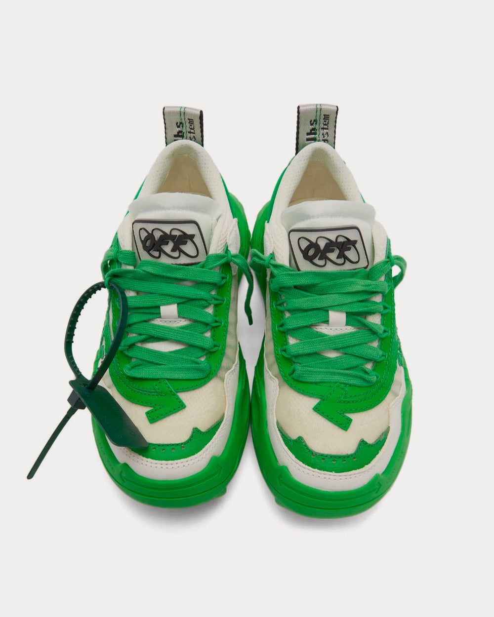 Off-White Odsy 1000 White / Green Low Top Sneakers - 2