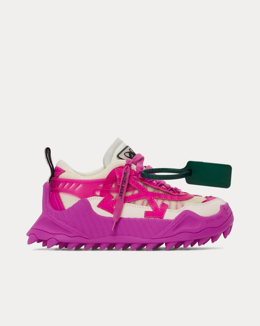 Off White Odsy 1000 White Fuchsia Low Top Sneakers Sneak in Peace