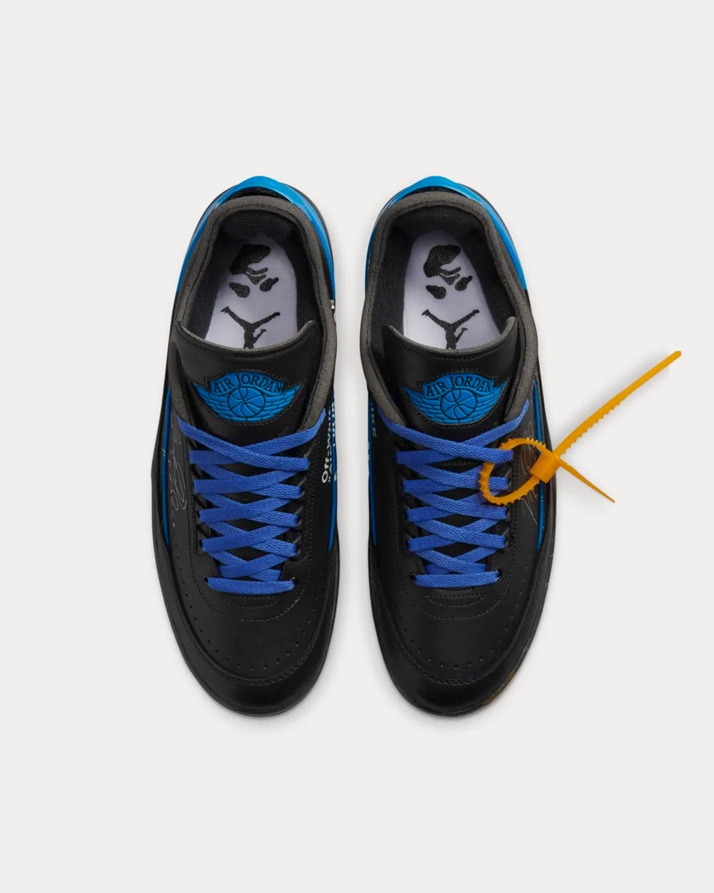 Nike x Off-White Air Jordan 2 Low Black / Varsity Royal Low Top Sneakers - 2