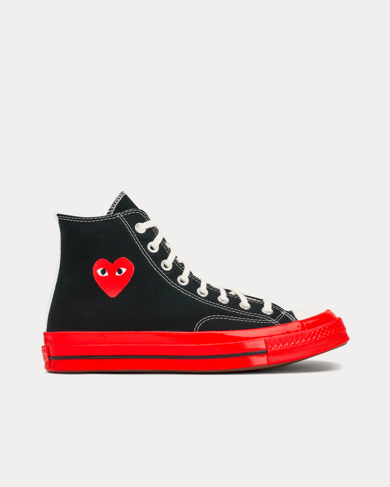 Converse x Comme des Garçons PLAY Chuck 70 Black / Red High Top Sneakers - 1