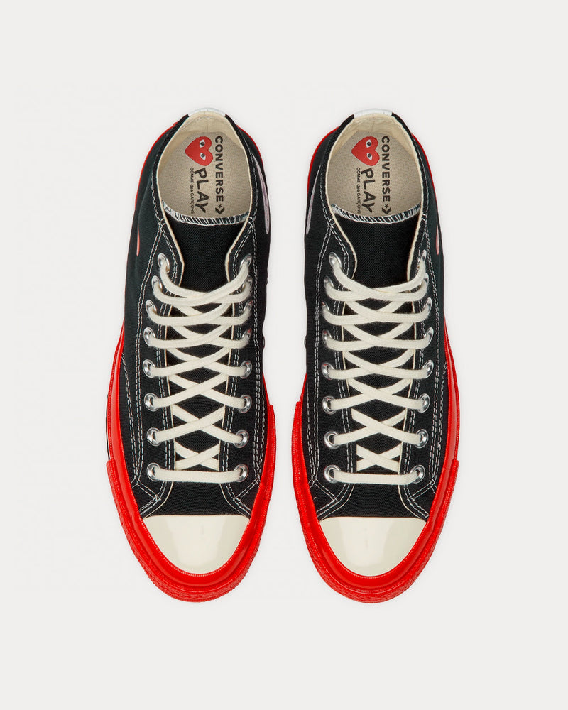 Converse x Comme des Garçons PLAY Chuck 70 Black / Red High Top Sneakers - 2