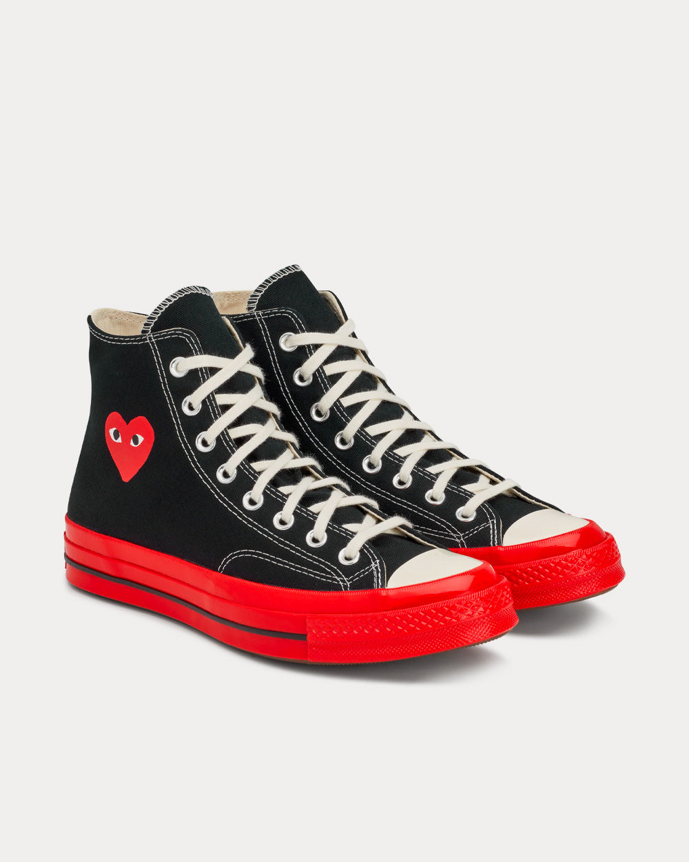 Converse x Comme des Garçons PLAY Chuck 70 Black / Red High Top Sneakers - 3