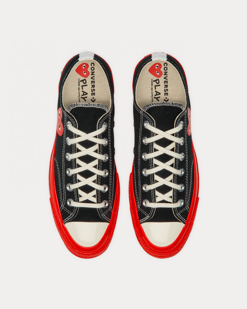 Converse x Comme des Garçons PLAY Chuck 70 Black / Red Low Top Sneakers - 2