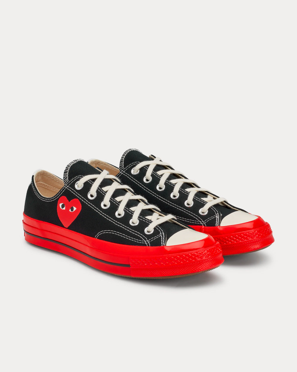 Converse x Comme des Garçons PLAY Chuck 70 Black / Red Low Top Sneakers - 3