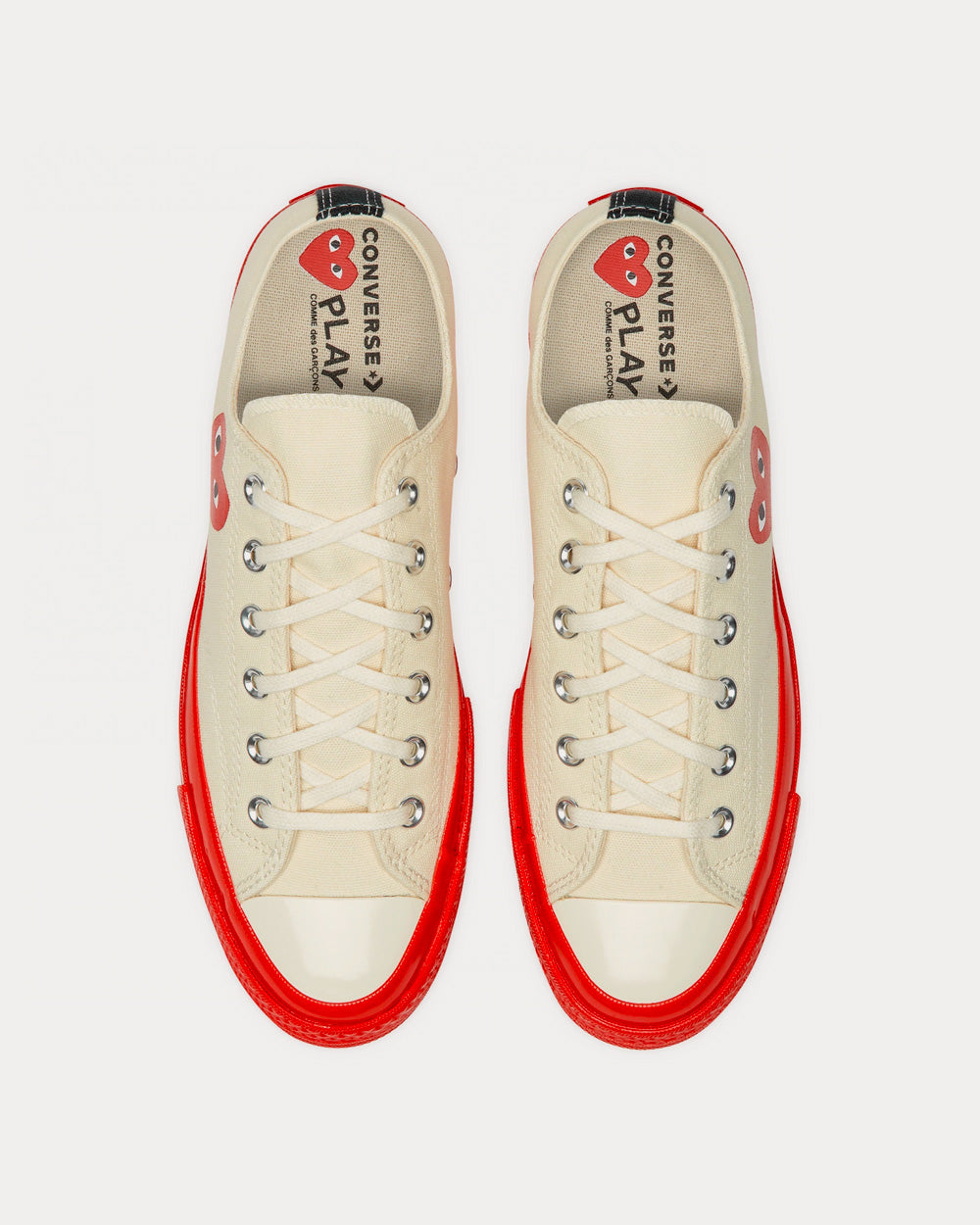 Converse x Comme des Garçons PLAY - Chuck 70 White / Red Low Top Sneakers