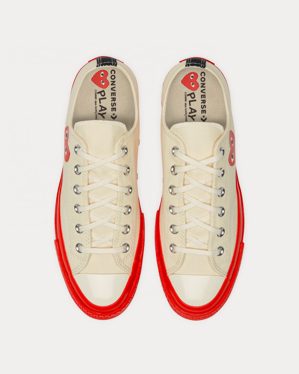 Converse x Comme des Garçons PLAY Chuck 70 White / Red Low Top Sneakers - 2