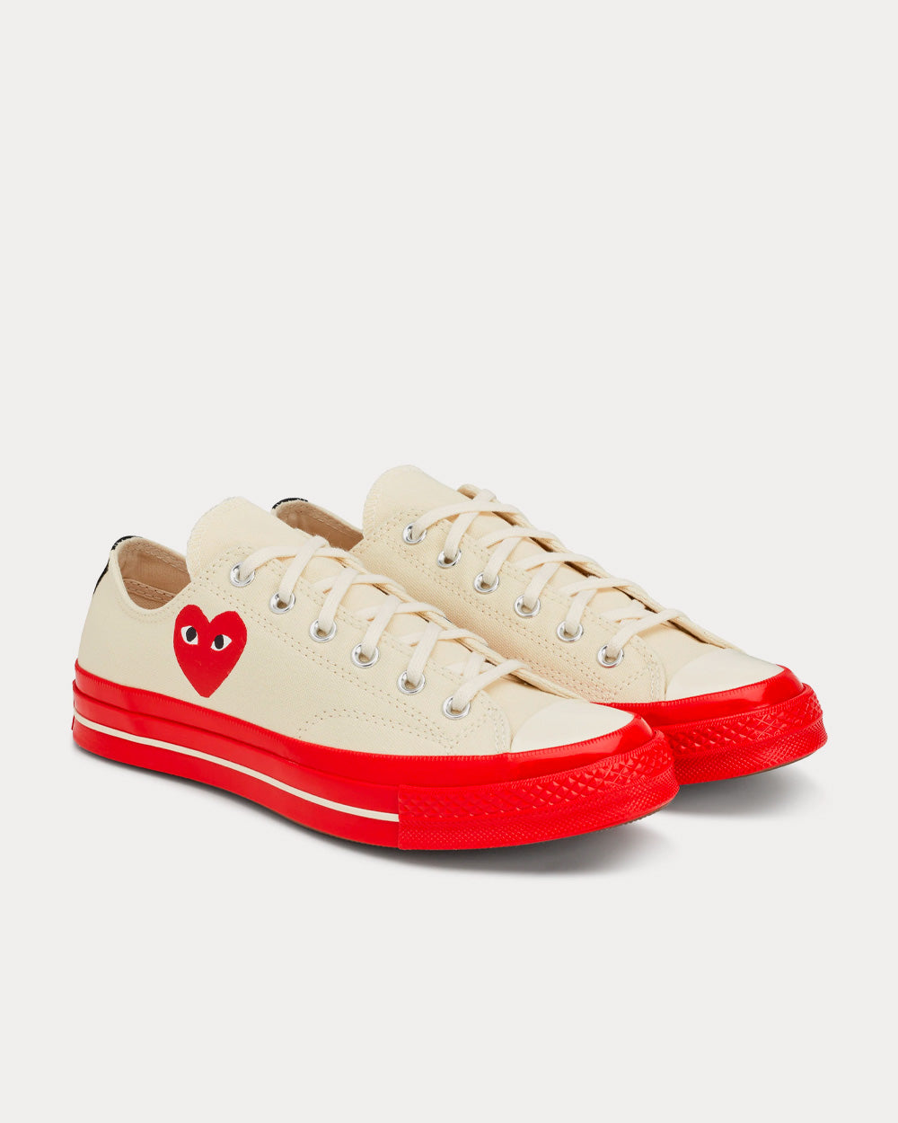 Converse x Comme des Garçons PLAY Chuck 70 White / Red Low Top Sneakers - 3