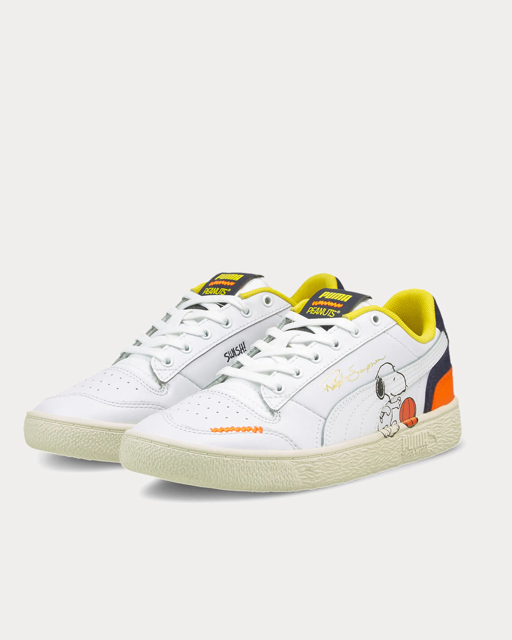 Puma x Peanuts Ralph Sampson White Low Top Sneakers - 2