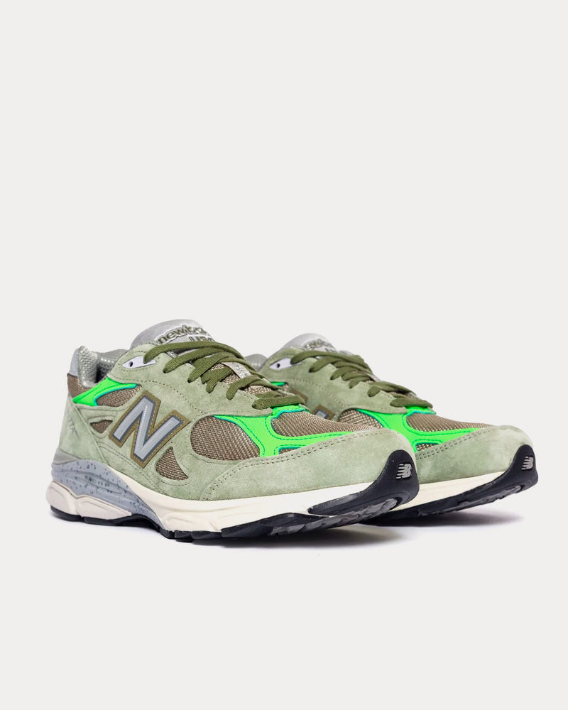 New Balance x Patta 990v3 Olive Low Top Sneakers - 3