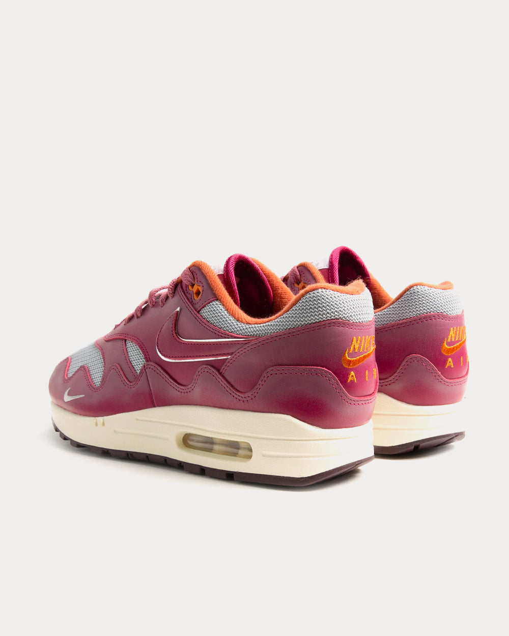 Nike x Patta Air Max 1 Waves Rush Maroon Low Top Sneakers - 3