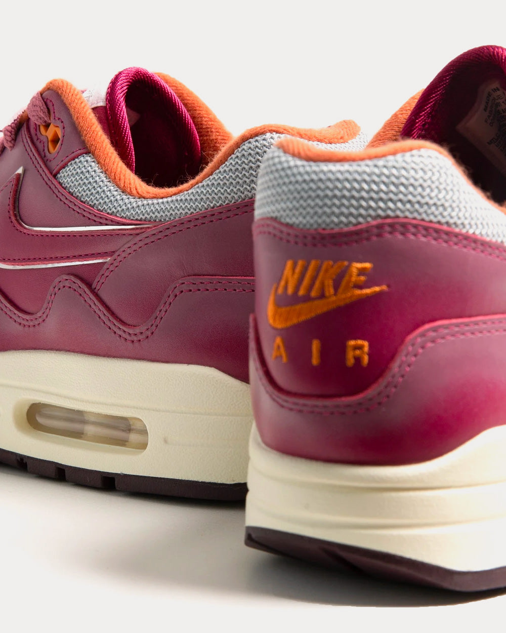 Nike x Patta Air Max 1 Waves Rush Maroon Low Top Sneakers - 4