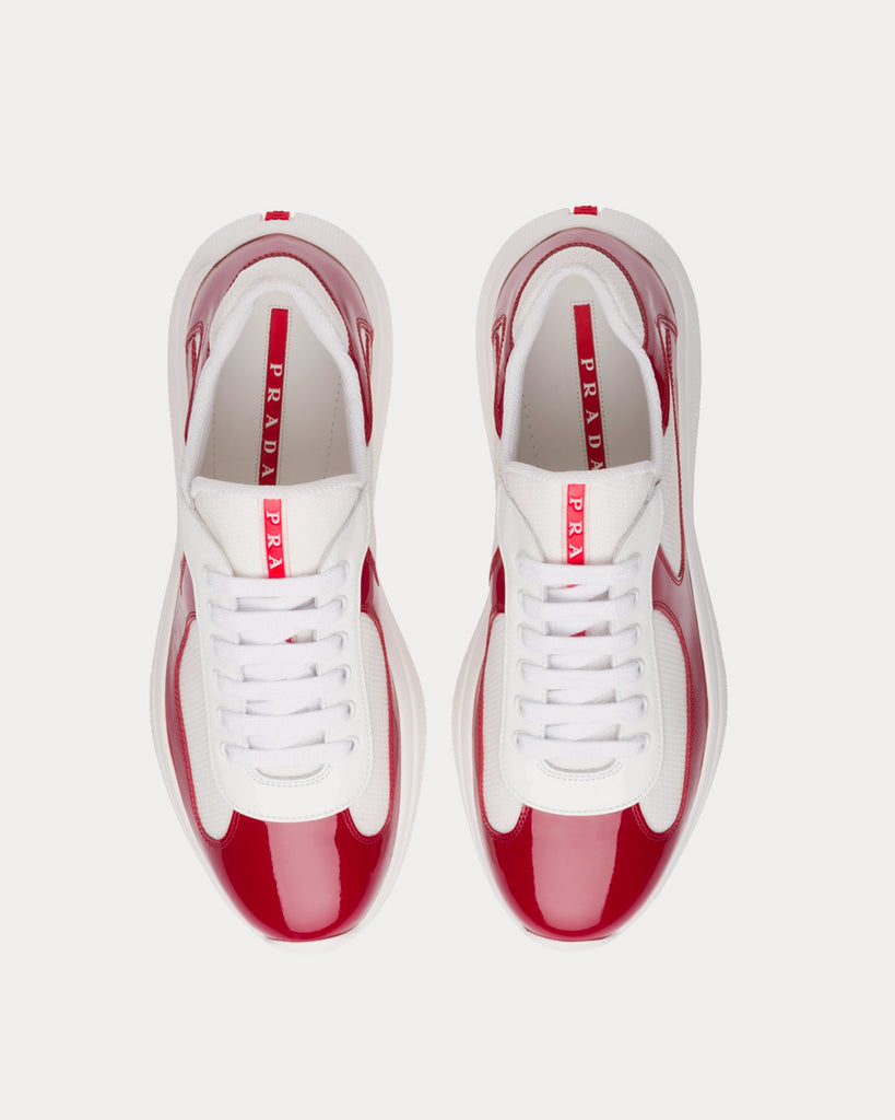 Red and store white prada sneakers