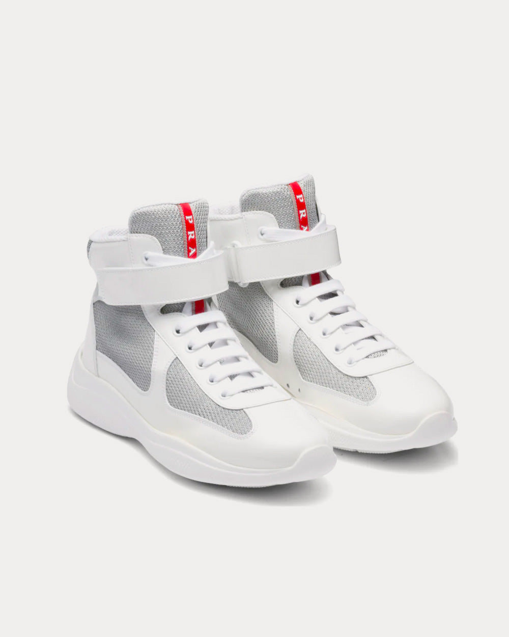 Prada America’s Cup White / Silver High Top Sneakers - 2