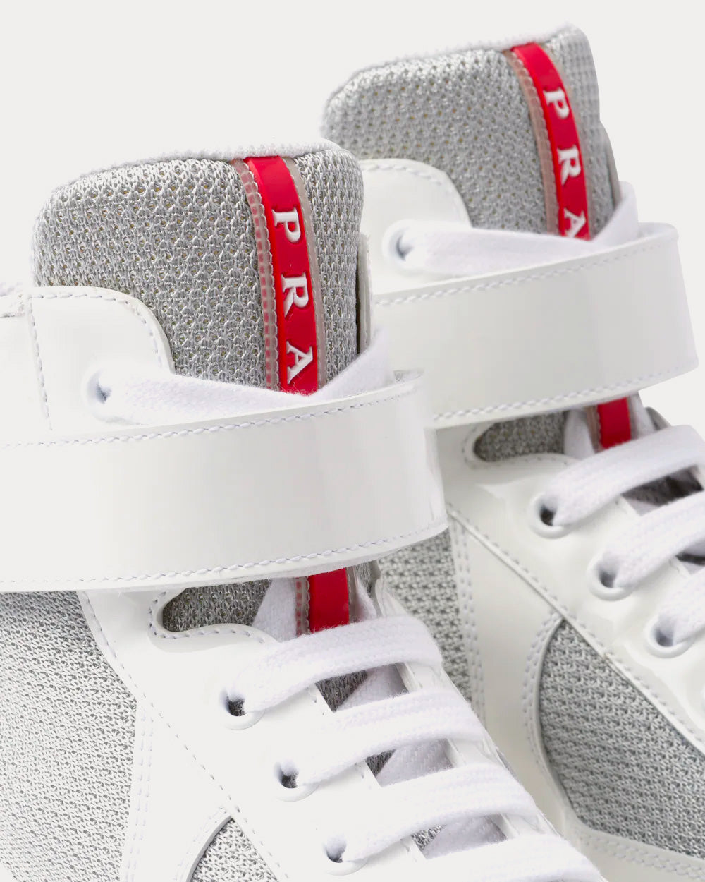 Prada America’s Cup White / Silver High Top Sneakers - 4