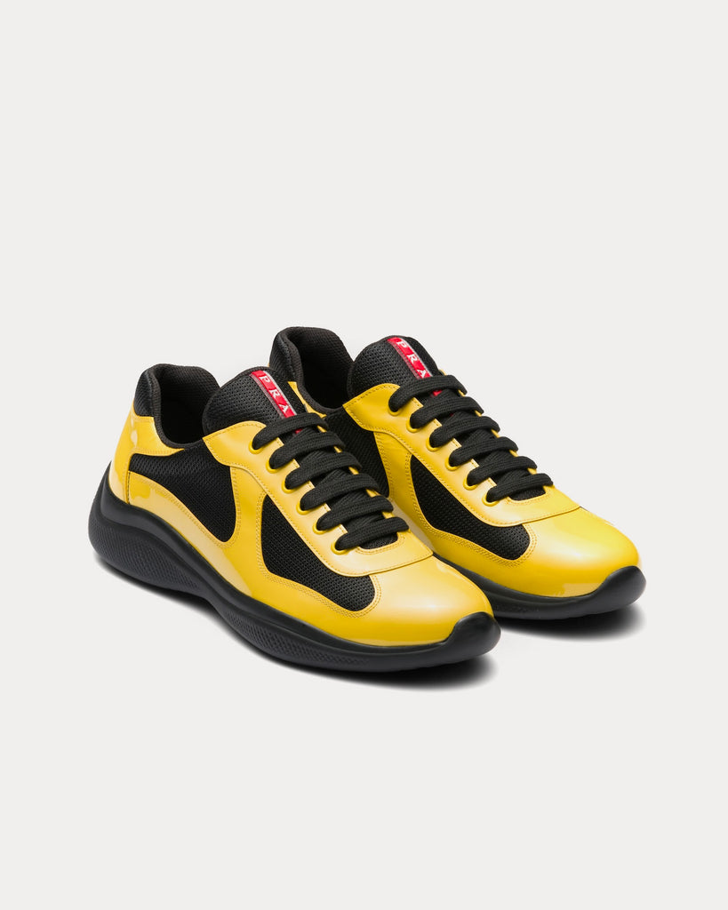 Black and on sale yellow prada shoes