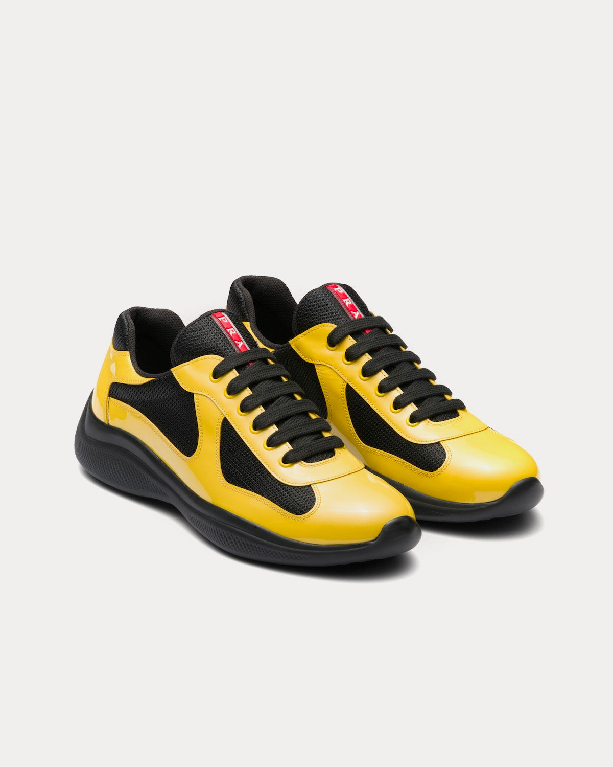 Prada America's Cup Sunny Yellow / Black Low Top Sneakers - 2