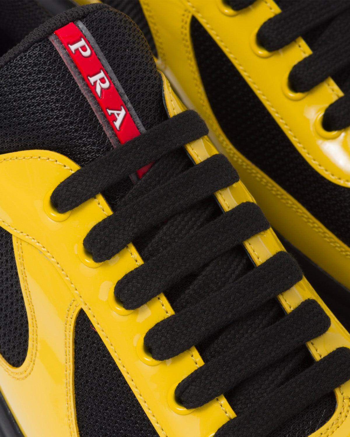 Prada America's Cup Sunny Yellow / Black Low Top Sneakers - 4