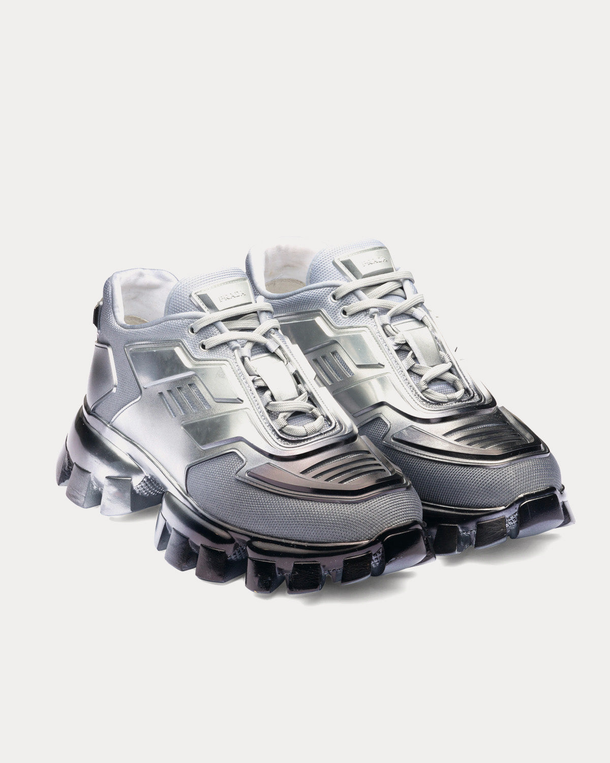 Prada Cloudbust Thunder Silver / Black Low Top Sneakers - 2