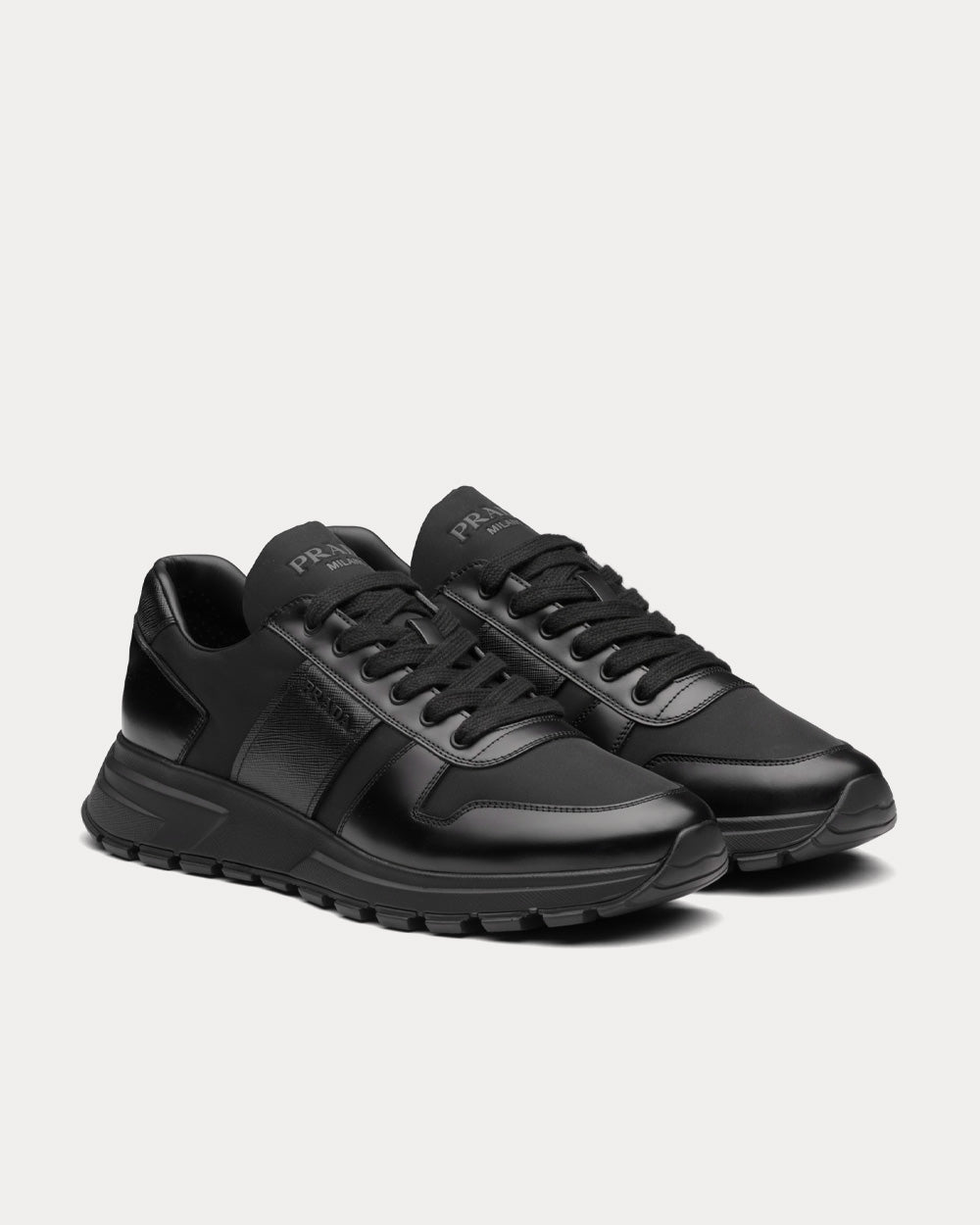 Prada PRAX 01 Black Low Top Sneakers - 2