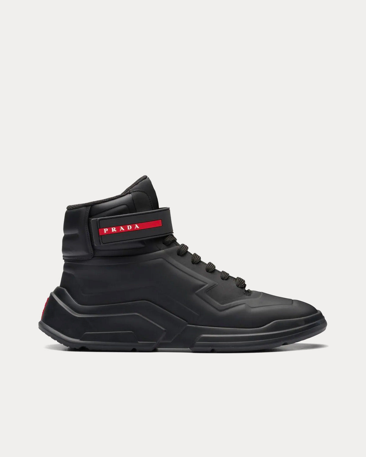 Prada Polarius Black High Top Sneakers - 1